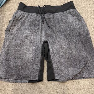 lululemon athletica Black and Gray Athletic Shorts